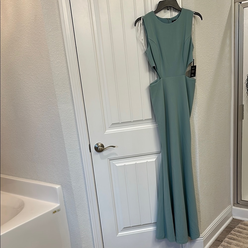 NWT Lulus Elegant Mint Mermaid Maxi Dress